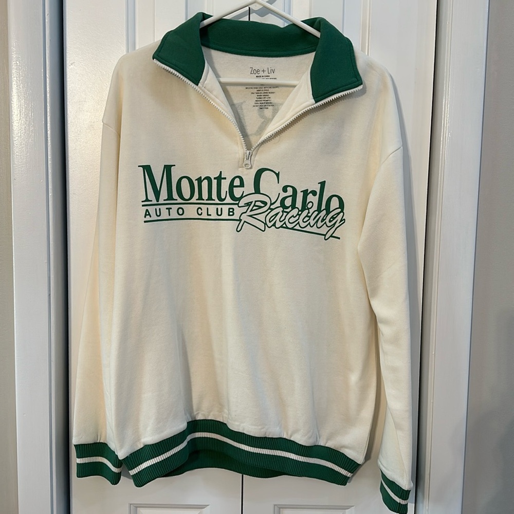 Monte Carlo Auto Club quarter zip up